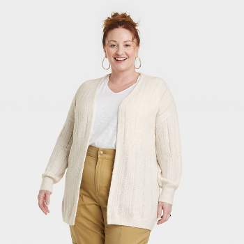 Women's Mock Turtleneck Pullover Sweater - Knox Rose™ Cream 1x : Target