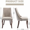 QingMoon Dining Chairs Set of 2, Fabric Upholstered Kitchen Chairs, Mid Century Modern Accent Chair with Solid Wood Legs for Dining Room - 4 of 4