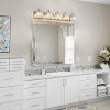 LLHZSY Dimmable Square Bathroom Crystal Vanity Light Wall Sconces - 5-Light - Chrome - 2 of 4