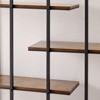 TROPOW Round 5-Tier Metal Plant Stand Bookcase Storage Rack, Indoor Living Room Terrace Garden Balcony Display Stand. Rustic Brown, - 4 of 4