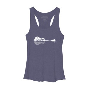 Women's Design By Humans Nature Guitar By Maryedenoa Racerback Tank Top - 1 of 3