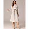 Allegra K Women's Double Breasted Notched Lapel Collar Classic Winter Coat - 4 of 4