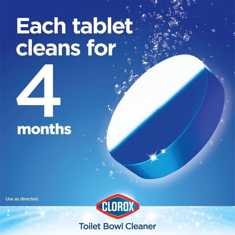 Clorox Rain Clean Scent Ultra Clean Toilet Tablets - 2.47oz/4ct, 5 of 12