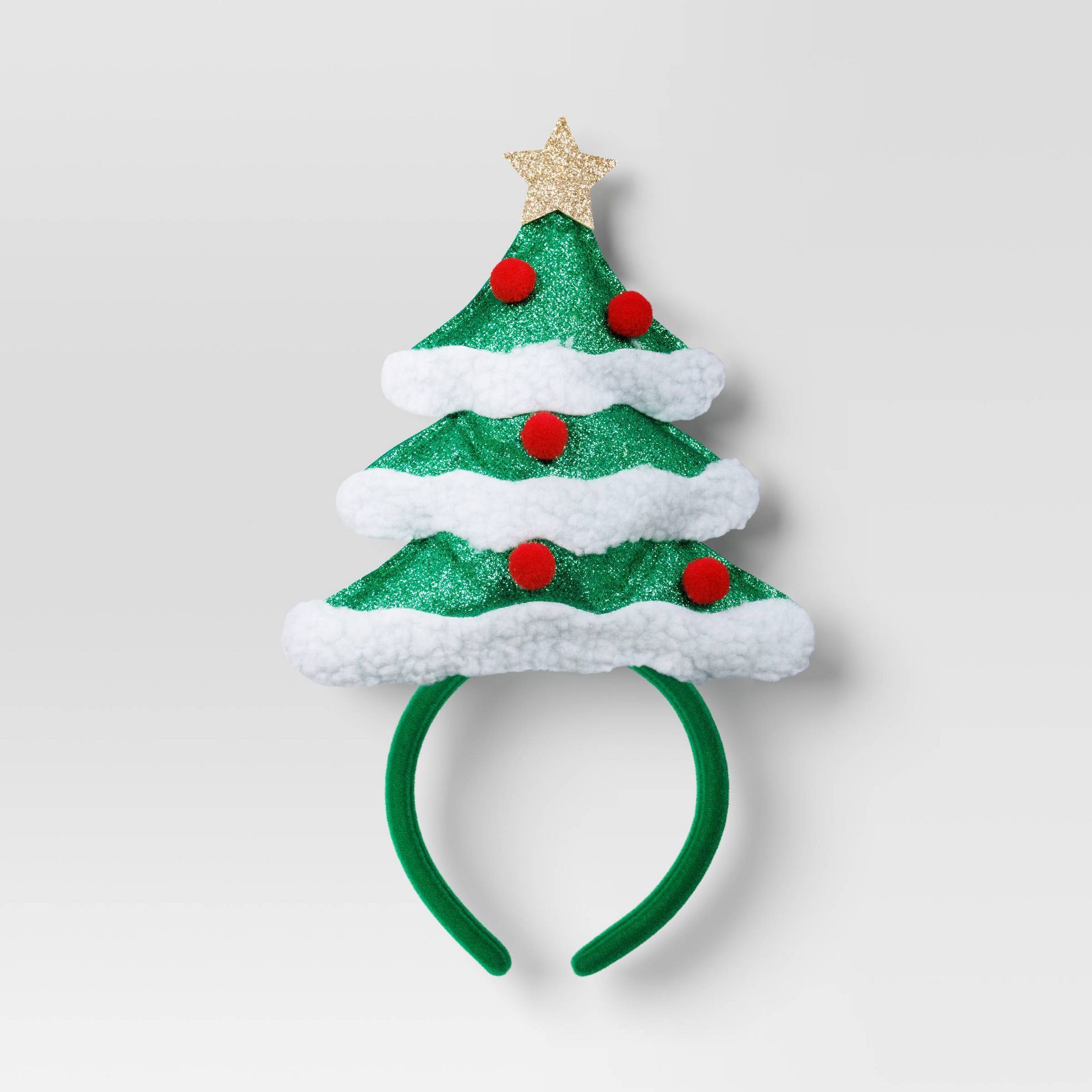 13" Fabric Christmas Tree Lit Headband - Wondershop™