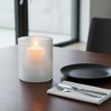 Decorative Frosted Glass Bottom Hurricane Candle Holder - Modern Pillar Candlestick Holder for Entryway, Living Room, or Any Occasion - 3 of 4