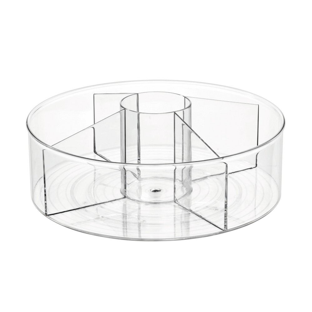 iDESIGN Recycled Plastic Lazy Susan Organizer with 5 Compartments 11.5"