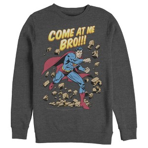 Men's Superman Come At Me Bro Sweatshirt - 1 of 3