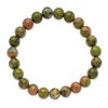 Chisel 8mm Unakite Agate Beaded Stretch Bracelet - 3 of 4