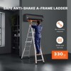 VEVOR Telescoping Ladder A Frame, 13 FT Compact Aluminum Extension Ladder, Multi-Function Portable Collapsible RV Ladder, Telescopic Ladder, Silver - 3 of 4