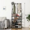 Kumasinova 5-Tier Coat & Shoe Rack with Hooks,Entryway Organizer with Metal Frame,Narrow Shoe Rack for Entryway,Hallway,Living Room,Black - 2 of 4