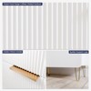 Sevobal Decorative Storage Cabinets, Rounded Corner Striped Six Door Cabinet, Modern Cabinet for Bedroom, Living Room, White 43.3*13.8*30 - 3 of 4