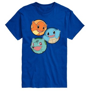 Men's - Pokémon - Squirtle Bulbasaur Charmander Group- Men's Short Sleeve Graphic T-Shirt Short Sleeve Graphic T-Shirt - 1 of 3