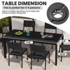 Crestlive Products Outdoor Dining Table for 4-6 People Patio Rectangle Table, Aluminum Frame with Durable Wood-Like Tabletop and Umbrella Hole Brown - 2 of 4