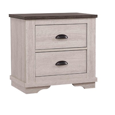 NicBex Nightstand with Drawers,Modern Side Table with Pulls and Wood Frame,Bedside Table for Bedroom,Living Room
