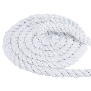 Unique Bargains Natural Twisted Cotton Rope 3 Strand Tug of War Rope with Sealing Tape - 1 of 4