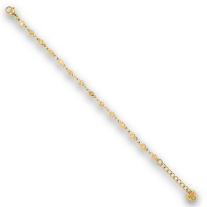 EVRY JEWELS WATERPROOF Gold or Silver Plated Mini Solar Kiss Bracelet - 1 of 3