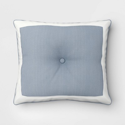 24"x22" Thick Border Deep Seat Outdoor Back Cushions Slate Blue - Threshold™ designed with Studio McGee