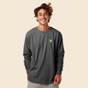 Dalix Alien Embroidered Cotton Classic Fit Long Sleeve Crewneck Tee Shirt Mens - 3 of 4