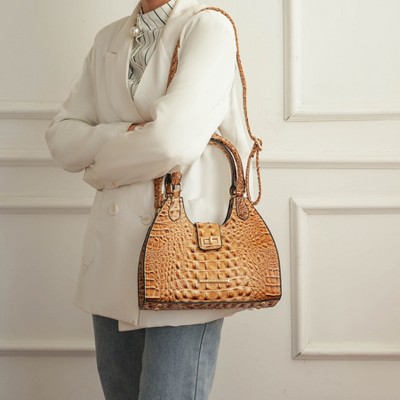 MKF Collection Tote Bag Faux Croc Embossed Vegan Leather, Ava | MKF Collection by Mia K - Green — фото 5