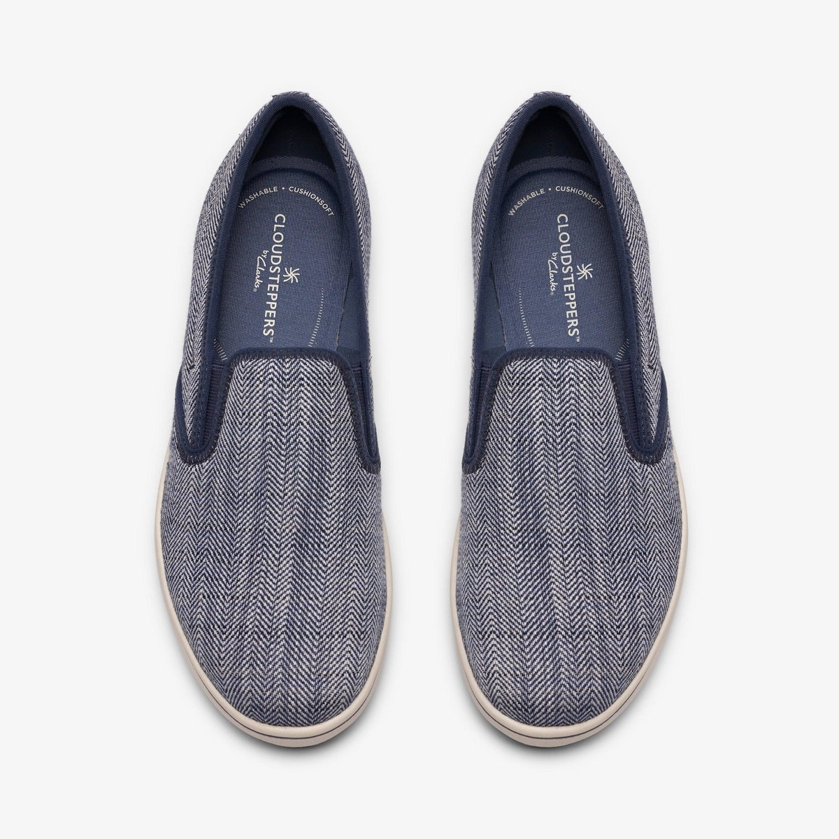 Обувь Clarks Cloudsteppers Womens Breeze Sky Zoe Navy Canvas Shoes 10 Medium — фото 6