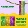 JOYIN 5PCS Mardi Gras Party Decoration with 1 PCS Fringe Curtain, 3 PCS Table Skirt and 1 PCS Garland Pack Mardi Gras Party - 4 of 4