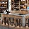 FURNIinspire Counter And Bar Stools Bar Stool Without Back And Armrests, Metal Frame Industrial Style Bar Stool, Black, 17"*14"*29" - 4 of 4
