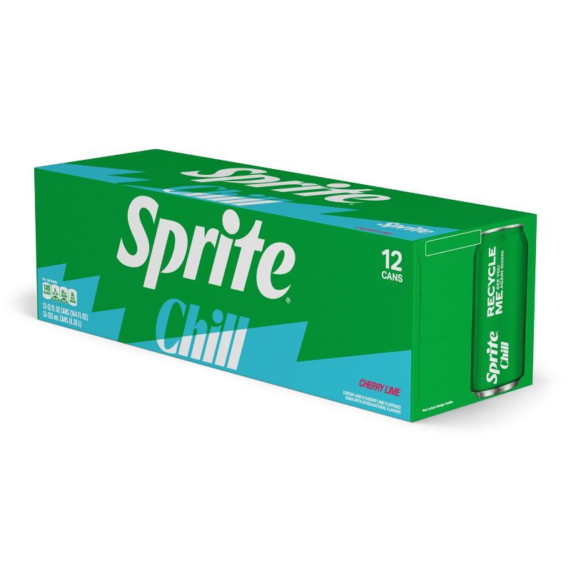 Sprite Chill Cherry Lime Natural Flavor Soda - 12pk/12 fl oz Cans, 5 of 7
