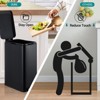 13.2 Gallon/50 L Step Trash Can with Lid Soft Close, Step Pedal, Fingerprint Resistant Narrow Rectangle Garbage Can with Removable Inner Bucket - 3 of 4