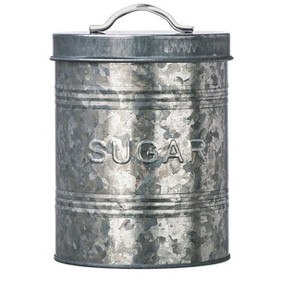 Amici Home Rustic Kitchen Collection Galvanized Metal Storage Canister, Food Safe, 76-ounces - 1 of 4