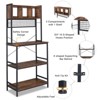 Karl Home 5-Tier Kitchen Bakers Rack with 10 S Hooks and 3 Cubes Rustic Brown - 2 of 4