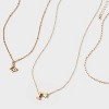 Girls' Initial with Choker and Layered Necklace Set - art class™ Gold - 3 of 3