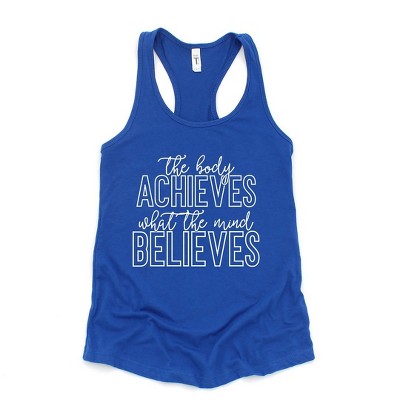 Simply Sage Market Women's Body Achieves Mind Believes Racerback Tank