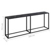 vidaXL Console Table Black Tempered Glass, Powder-Coated Steel - 4 of 4