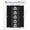 GustoWave Metal Storage Cabinet 72 in Locking w/Wheels & Pegboard, Heavy-Duty Steel w/ 4 Adjustable Shelves, Tool Organizer, Black - 3 of 4