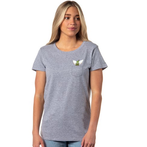 Avatar The Last Airbender Womens' Momo Flying Lemur Pocket Design T-Shirt,  XS Adult Grey