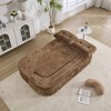 Hrinhom 78.7"W Folding Loveseat Lounge Floor Sofa,Sofa Bed with 2 Pillows - 4 of 4