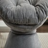 FURNIinspire Accent Chair Oversized Swivel Chair 360 Swivel Barrel Chair Papasan Chair For Living Room Bedroom, Dark Grey, 36.62"*24.80"*17.32" - 3 of 4