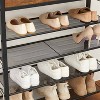 HDZNVF Industrial Brown Shoe Storage Rack with Drawers - 3 of 4