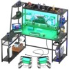 Aheaplus L Shaped Gaming Desk with Hutch, Charge Station, LED Light - 2 of 4