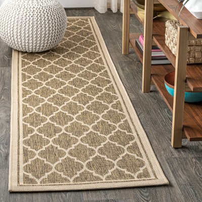 JONATHAN Y Trebol Moroccan Trellis Textured Weave Indoor/Outdoor Area Rug