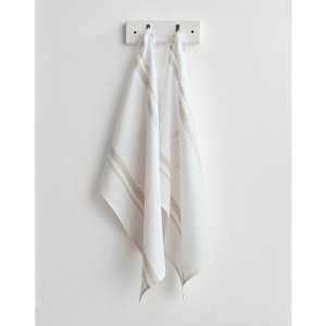 Solino Home Striped Linen Kitchen Towels | French Stripe - 1 of 4