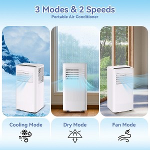 8,000 BTU Portable Air Conditioner - 3-in-1 Cooling for 350 Sq.Ft with Remote & Window Kit - 1 of 4