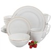 Gibson 16 Piece Dinnerware Double Gold Banded Set - 3 of 4