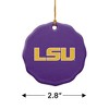 Louisiana State University Primary Logo Porcelain Scalloped Holiday Christmas Tree Ornament  2.8" (7.1 cm) - 3 of 4