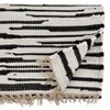 72" x 16" Cotton Zebra Chindi Table Runner Black/White - Saro Lifestyle: Animal Print Rectangle, Spot Clean, Indoor Decor - 2 of 3