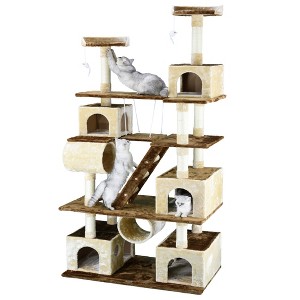 Go Pet Club 87" Cat Tree Climber with Swing and Sisal Scratching Post F216 - 1 of 3