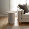 Royal Hampton, Oais Side End Table, Sandblasted Distressed Mango Wood, 17 Inch Round Top - 2 of 4