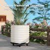 1PCS Mobile Self-Watering Planter - Galvanized Steel Rolling Garden Bed with Wheels for Herbs/Veggies Indoor & Outdoor - 4 of 4
