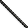 Chisel Stainless Steel Polished Black IP-plated 4mm 20" Flat Box Chain Necklace - 2 of 4