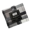 Hastings Home Soft Plaid Oversized 60" x 70" Throw Blanket - Gray and White - 2 of 4